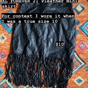Faux Leather Mini Skirt